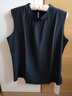 东兆西 100%桑蚕丝双绉真丝立领无袖背心女高领打底褶皱吊带衫内搭外穿 黑色 XL【参考体重115-125】 实拍图