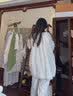 韩姿朵（Hanziduo）双层纱布棉纱情侣睡衣女春秋款纯棉麻长袖夏泡泡纱婴儿棉男家居服 3221女 M 实拍图