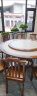 惟昕餐桌新中式岩板餐桌椅组合带转盘6到12人饭店家用实木大圆桌饭桌 胡桃色 1.8米餐桌1.2米转盘+12椅 晒单实拍图