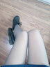 依嫚诗【2条装】加绒加厚无缝假透肉一体打底裤女冬光腿神器保暖裤靴裤防勾丝显瘦透肤连脚裤袜 黑透肤连袜+咖透肤踩脚（330克） 均码80-140斤可穿 实拍图