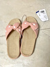 远港四季防臭亚麻拖鞋女夏室内居家用防滑男春秋棉麻布凉拖不臭脚地板 【女款】粉色波点 35 【女码】36 实拍图
