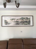艺仁天客厅装饰画办公室字画沙发背景墙画挂画山水画国画靠山图字画壁画 一帆风顺 装裱高68*宽188cm黑檀木圆角画框 实拍图