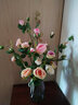 野派（yepai）玫瑰仿真花束假花绢花客厅装饰花瓶花艺摆件电视柜茶几绢花插花 1支 爱丽丝玫瑰/深紫 实拍图