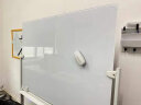 钢化玻璃白板支架式磁性带架子可擦写移动提示写字板可投影板办公会议直播培训黑板教学用立式 普白亮光款白支架 120*90 晒单实拍图