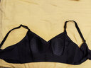 婧麒孕妇内衣女夏季款大胸显小胸无痕怀孕期专用产后喂奶哺乳文胸 魅力黑 XXL 实拍图
