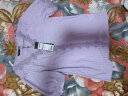 颜域V领灯笼袖上衣女夏装复古优雅显瘦气质女士短袖衬衫 紫色 M 晒单实拍图