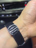 君寐适用于卡地亚鳄鱼皮手表表带真皮男 cartier蓝气球凸皮带坦克伦敦 黑色竹节无扣 22mm 实拍图