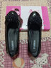 恒有福牛皮软底妈妈鞋坡跟中跟休闲软底真皮女单鞋舒适中年皮鞋防滑春秋 黑色 39 实拍图