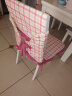 巧心思时尚格子餐桌茶几餐椅套通用台布简约现代椅子套罩地中海北欧家用 红格子 1椅垫+1靠背 实拍图