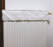 奴诗漫现做定制欧式暖气罩装饰布艺防熏遮挡家用简约暖气片遮挡罩装饰罩 白色包边蕾丝花边 长120*厚10*高14阀门左边 实拍图