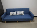 欧柏盛布艺沙发床简约新款科技布猫爪皮双三四人可折叠客厅小户型出租房 雾霾蓝色(亲肤棉麻布) 四人位 2m *加宽1.1米）+抱枕 实拍图