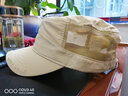 JEEP 吉普帽子男士春季欧美户外休闲遮阳帽平顶网帽钓鱼帽速干帽防晒网眼透气夏季太阳帽 卡其色 可调节均码 实拍图