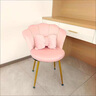 百裕达轻奢高级网红化妆椅家用卧室宿舍电脑书桌靠背椅子美甲梳妆台凳子 绒布懒人椅粉色 实拍图