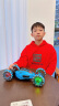 奥启科rc遥控汽车儿童玩具男孩四驱大脚扭变车手势感应变形机甲8-12岁 [手提礼盒]三控+喷雾-双电-蓝 实拍图