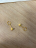 中国黄金（CHINA GOLD）中国黄金 黄金耳钉女款经典球形水滴耳钉自戴节日礼物送女友 磨砂小球弯针（约0.75-0.80g） 实拍图