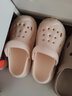 百慕倾臣洞洞鞋女士夏季可爱百搭家居新款防滑厚底户外两穿情侣包头凉拖男 白色【芝麻街】 37-38 适合38-39（内长240MM） 实拍图