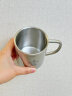 美厨（maxcook）304不锈钢水杯 425ml双层泡茶杯口杯儿童 带盖带手柄8.5cm MCB650 晒单实拍图