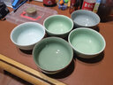 涵青堂青瓷餐具家用米饭碗哥窑创意冰裂纹罗汉碗 龙泉陶瓷纯色稀饭碗 哥窑粉青5英寸单个 实拍图