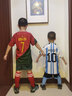 拉什福德（Rashford） 儿童足球服套装男女定制球衣班服队服梅西C罗足球亲子球衣套装 皇马蓝色套装（7号C罗） 24码 (135-145cm55-65斤) 实拍图