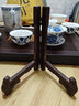 茶绪实木茶饼架展示架鸡翅木普洱茶架子白茶架托茶叶摆件茶具配件摆放 鸡翅木折叠6寸适合357g茶饼 实拍图
