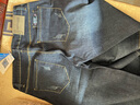 真维斯（JEANSWEST）牛仔裤男2025春夏柔软棉弹修身小脚裤潮流时尚印花男长裤深蓝30 实拍图