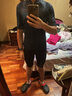 兰帕达骑行服公路车男夏季骑行服短袖上衣骑行短裤套装速干骑行衣风尚 胶片黑短袖+幻境短裤黑色 L （适合体重120-139斤） 实拍图