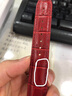 适配罗西尼517768 516734 飞亚达LA8262 TITUS铁达时 系列女真皮牛皮手表带 红色 玫瑰金扣 20mm 实拍图