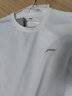 李宁（LI-NING）短袖t恤男士运动服饰篮球服男装冰丝速干足球服跑步服健身服 897标准白-1（品牌LOGO） L 实拍图