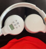艾本（AIBEN）英语四六级听力耳机大学四级六级考试调频FM头戴式蓝牙耳机专八听力耳机 BC201蓝牙款(时间电量显示) 白色 套餐二（耳机+带麦线+收纳袋） 实拍图