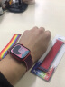 图登（TUDENG）适用applewatch苹果手表表带尼龙iwatch9/8/7/6/SE/4/5/3回环运动 新款-三色红 42/44/45/49mm表盘通用 实拍图