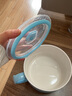 Hello Kitty三丽鸥陶瓷泡面碗带盖手柄可爱饭盒大容量面碗学生宿舍上班便当盒 天空蓝玉桂狗/1002ml 实拍图