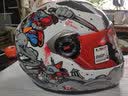 LS2头盔   摩托车头盔   赛车跑盔  机车  卡丁车  FF358 特白兰红疯狂 XL头围57-58 实拍图