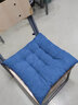 温韵纺 纯色短毛绒沙发垫子办公室坐垫冬季学生加厚坐椅垫 牛仔蓝 40cm*40cm 实拍图