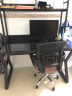 松博士 简易台式电脑桌写字桌家用卧室书桌书架组合一体桌简约学习桌 全黑-无键盘托 长120cm*宽60cm*高75cm 实拍图