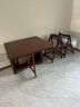 誉派折叠餐桌椅组合实木餐台小户型家用可伸缩现代简约隐形餐桌可折叠 胡桃色（泰国进口橡胶木） 1桌4椅(1.3m常规款) 实拍图