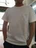 MUJI 男式 粗棉线 天竺编织 口袋短袖T恤 ABA05A0S 米白色 M 实拍图
