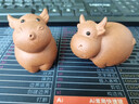 复雅集 宜兴紫砂茶宠摆件纯手工小牛手把件茶玩 你好牛系列 静听牛黄金段款 实拍图