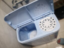 奥克斯（AUX）洗+脱5.0公斤家用小型宿舍单身迷你双桶缸半自动洗脱一体洗衣机HB30P56-98 梦幻蓝 实拍图