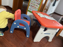 幼儿园桌椅套装宝宝学习写字桌儿童玩具桌塑料小书桌家用吃饭桌子 儿童学习桌套装【珊瑚红】【单桌子】 实拍图
