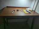 风叶青青北欧实木书桌电脑桌简约现代家用学生写字台卧室书房简易办公桌 胡桃色（升级版实木单桌） 100cm*60cm*75cm双抽屉抽屉 实拍图