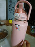 希乐（cille）保温杯大容量吸管杯男女学生户外运动太空杯旅行双饮保温杯便携 桂粉红 1600ml 实拍图