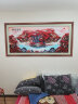 省心墙贴自粘字画无框墙壁装饰画客厅沙发背景墙办公室中式山水画字画 鸿运当头聚宝盆 160cm*80cm（假框） 实拍图