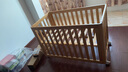 Boori都灵婴儿床进口实木床多功能床边床bb宝宝新生儿拼接床可移动 杏仁色 实拍图