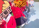 戴维贝拉女童毛衣儿童红色半高领针织衫秋冬宝宝洋气套头衫 实拍图