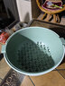 plazotta seit 1893德国 双层洗菜篮 厨房洗菜盆 沥水篮 创意客厅果盆 水果篮 小号浅绿圆形（普通） 1个 2000ml 实拍图