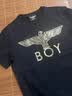 BOY LONDON夏男女同款T恤烫金老鹰logo印花百搭休闲潮牌短袖N01032 黑印金 XS 实拍图