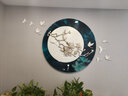 福雕家饰（RELIFE） 玄关装饰画新中式轻奢立体浮雕花鸟壁挂餐厅背景圆形壁饰挂件 圆满春色70*70【绿色】 实拍图