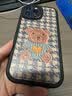 吟悦 适用苹果13/pro/max手机壳 iPhone新款卡通13mini全包镜头防摔网红硅胶皮纹软壳毛衣熊女款 (炫酷黑)毛衣熊黑-贈保护膜 苹果13promax 实拍图