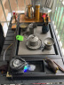 瓷牌茗茶具功夫茶具茶盘实木家用整套四合一电热炉茶台茶托盘排水式仿乌金石 茶花瓶流水器4合1瓷石茶盘全自动 实拍图