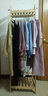家逸（JIAYI）实木衣帽架落地衣架挂衣架卧室衣架简易衣服架立式客厅办公室挂架 长50cm原木色【加高款】 实拍图